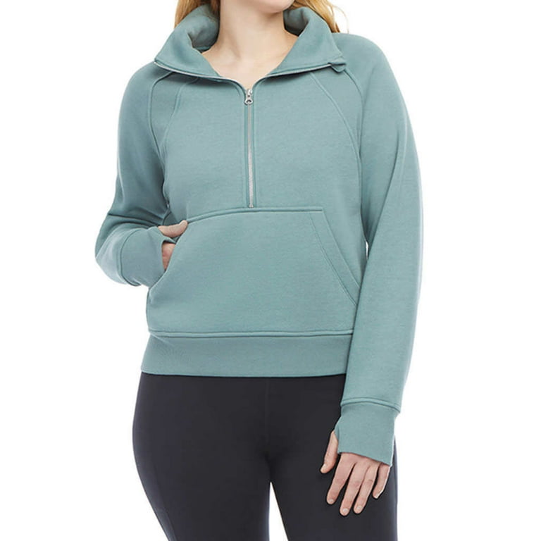 スポーツウェア DANSKIN Danskin Women's Half Zip Pullover with Kangaroo Pocket (Tidewater