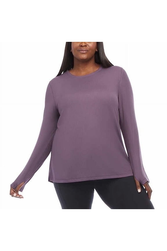Women's Long Sleeve Ultimate Rib Tee Vintage Violet L