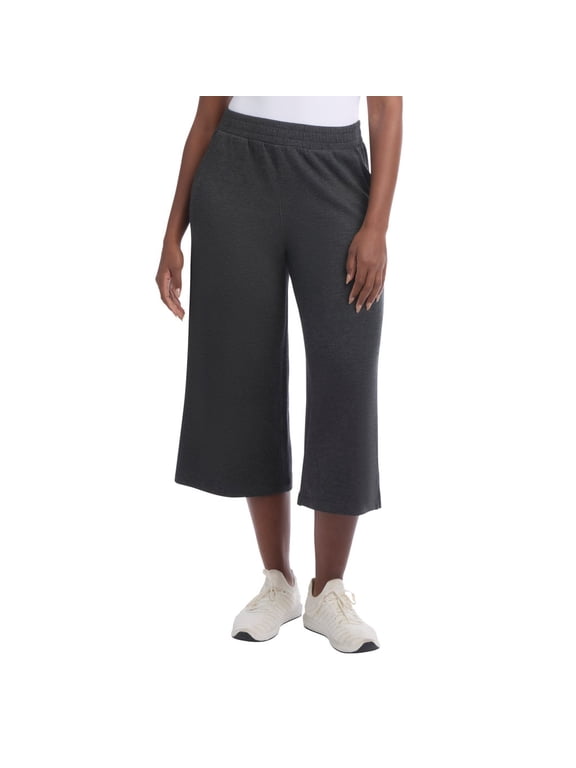 Women's Luxe Cropped Gaucho, Gray, XXL