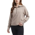 thumbnail image 1 of Danskin Women's Luxe Half Zip Pullover Top (Brown/Small), 1 of 6