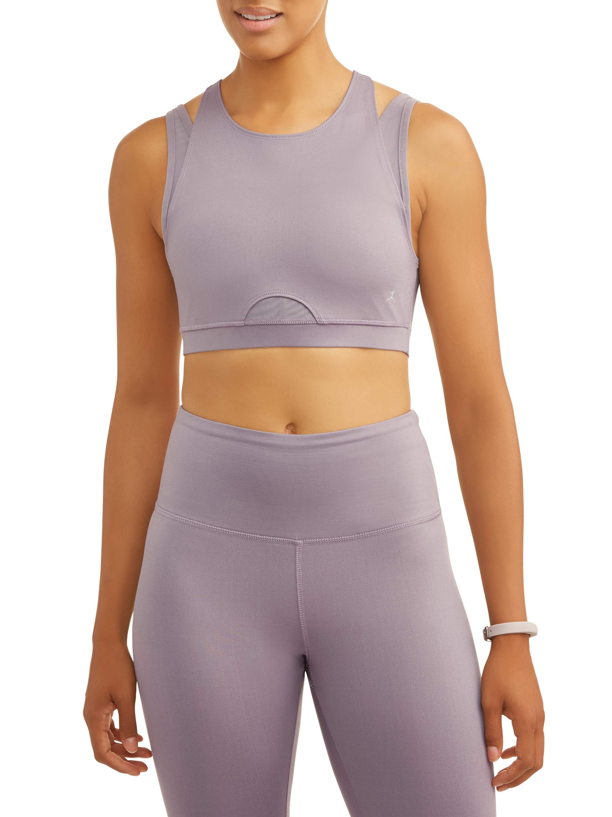 Danskin Women's Premium Active High Impact Double Layer Sports Bra with