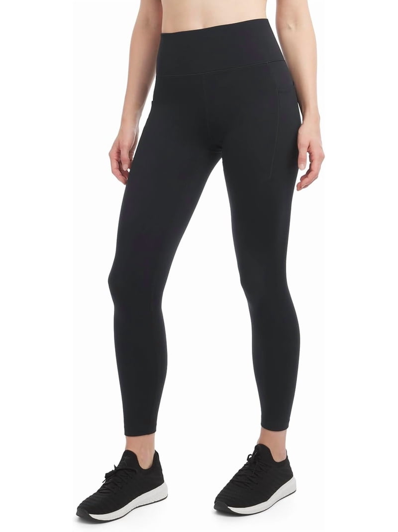 Danskin Women's Satin Stitch High Rise 7/8 Leggings - Black Salt