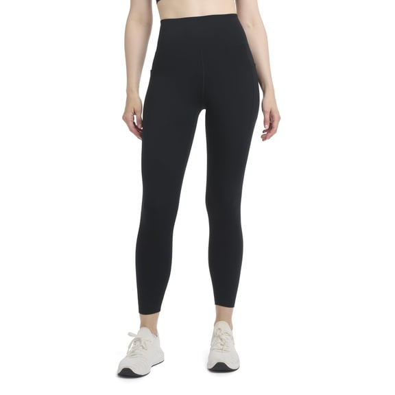 Danskin Women's Satin Stitch High Rise 7/8 Leggings - Black Salt - XS