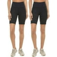 thumbnail image 1 of Danskin Women's Shorts Sz S Ladies' Bike Short, 2-Pack Black, 1 of 4