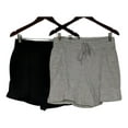 thumbnail image 1 of Danskin Women's Shorts Sz XL Soft Active Short 2-pack Gray/Black, 1 of 6