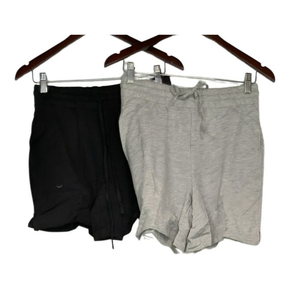 Danskin Women's Shorts Sz XS Soft Active 2-Pack Black/Gray Multi