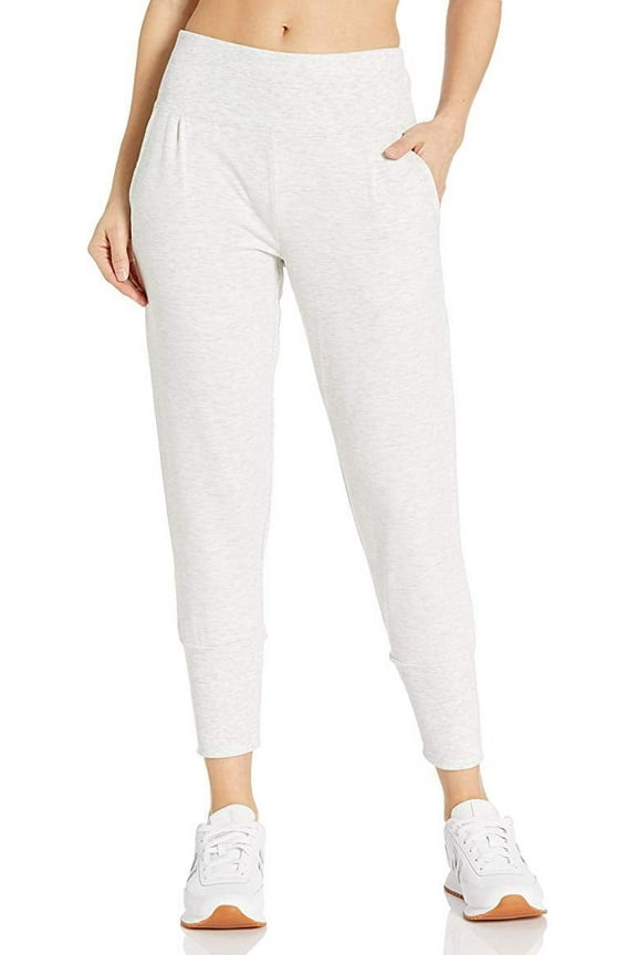 Women's Slim Tapered Jogger, Oatmeal Heather XXL - NEW