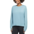 thumbnail image 1 of Danskin Women's Ultimate Rib Long Sleeve Tee, Smoke Blue Small, 1 of 3