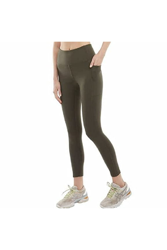 Women's Ultra High Legging Tight with Pockets Size: S, Color: Olive Smoke