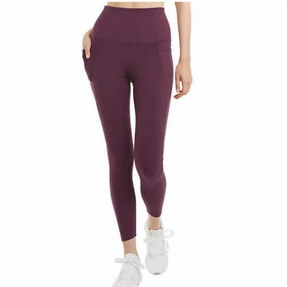 Danskin Women's Ultra High Legging Tight with Pockets Size: XL, Color: Italian Plum