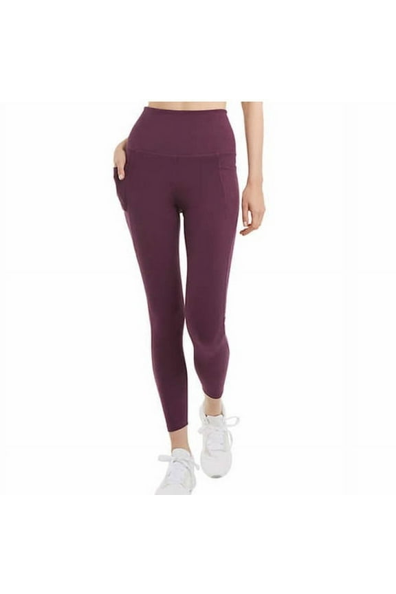 Women's Ultra High Legging Tight with Pockets Size: XL, Color: Italian Plum
