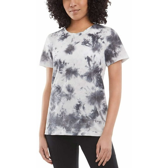 Danskin Womens Tie Dye Tee Shirt(Black Combo Small)