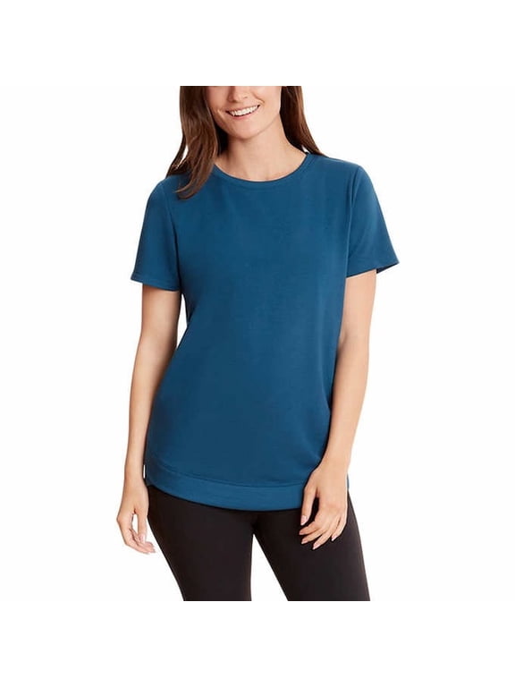 Womens Tulip Hem Tunic,Deep Teal,Small