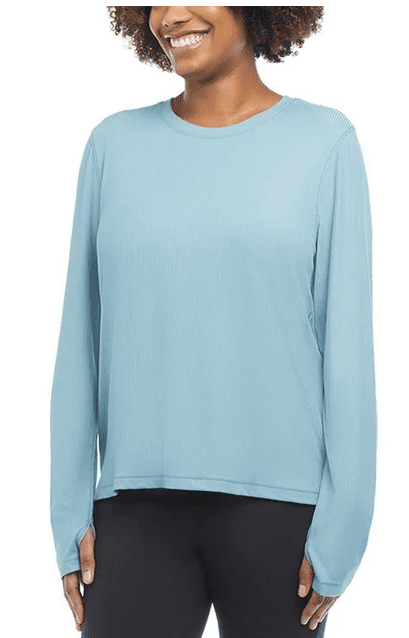 danskin now fitted long sleeve shirt
