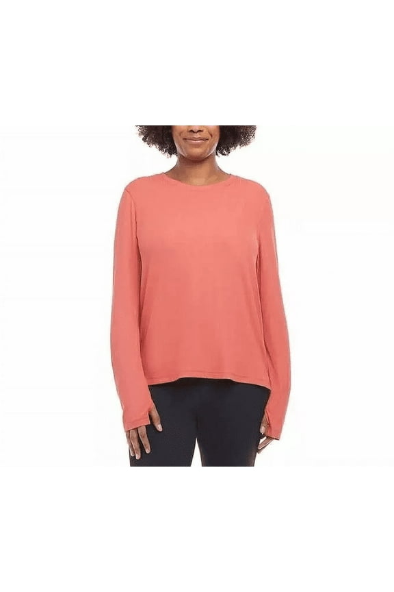 Womens' Ultimate Rib Long Sleeve Top (Mineral Red, Large)