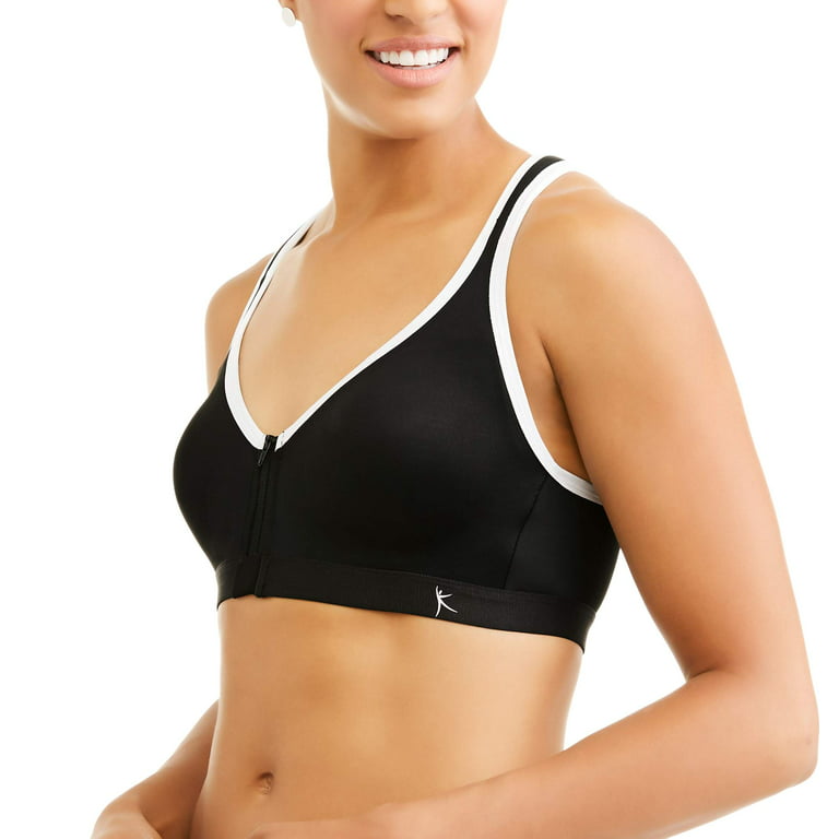 Danskin Women’s Black Crossover Sports Bra Removable Padding Size XL