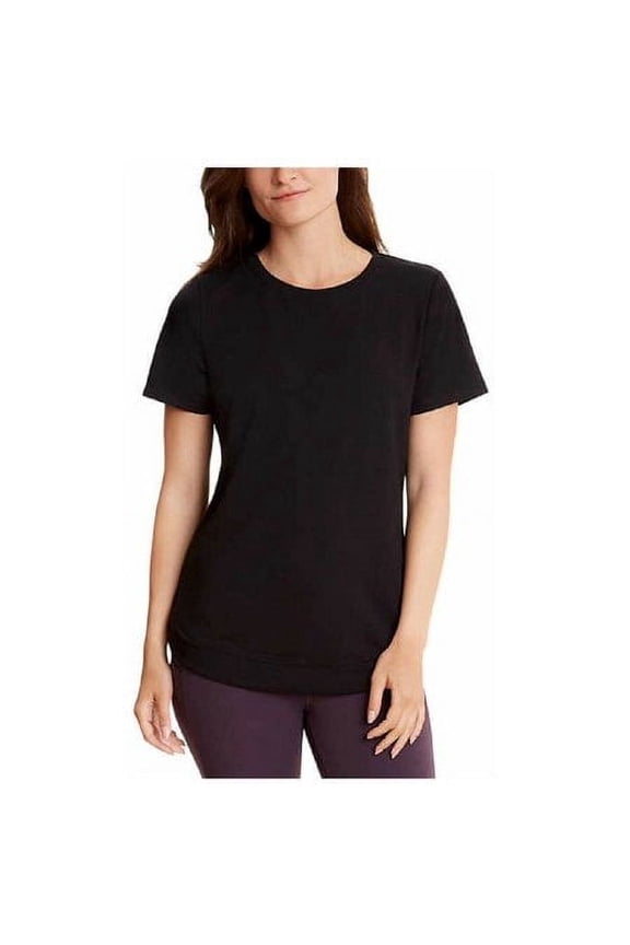 women's Tunic Short Sleeve Shirt (Black, Small)