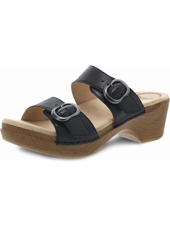 9841-102200: Women's Sophie Sandal, Black Leather