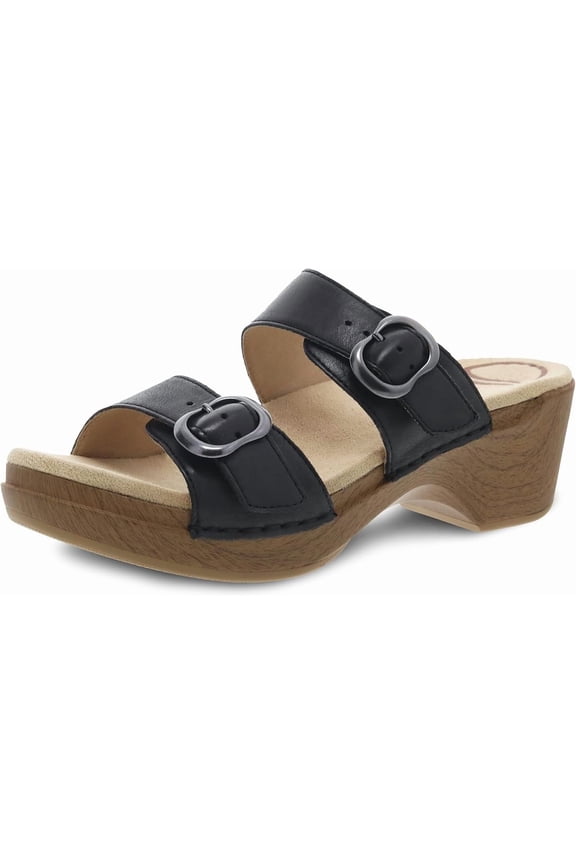 9841-102200: Women's Sophie Sandal, Black Leather