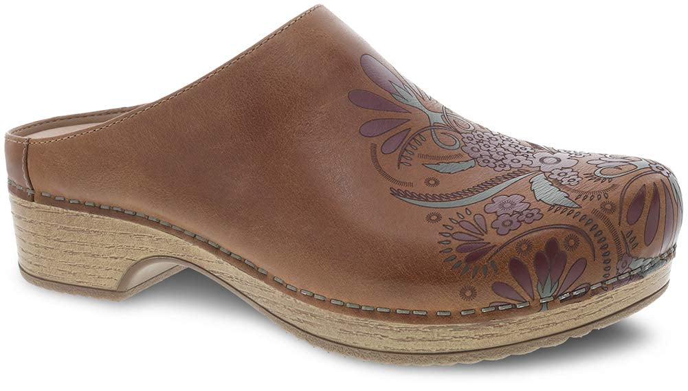 Dansko Brenda Tan Waxy Burnished Clogs Tan - Walmart.com