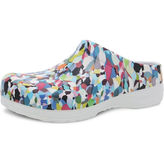 Dansko Womens Kane Slip On Mule - Lightweight and Cushion Comfort with Removable EVA Footbed and Arch Support 6.5-7 Kaleidoscope