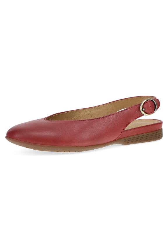 Lea Slingback Flats for Women - Comfortable Flats with Arch Support for Comfort Red 10.5-11 M US