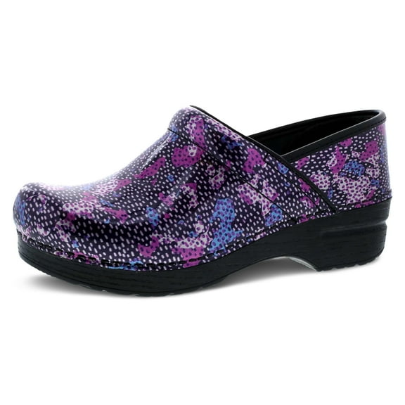 Dansko Professional Slip-On Clogs for Women  Rocker Sole and Arch Support for Comfort  Ideal for Long Standing Professionals Dotty Abstract Slip-On Clogs 5.5-6 M US