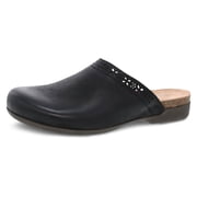 Dansko Robbie Mule for Women - Memory Foam and Cork Footbed for Comfort and Arch Support Versatile Casual to Dressy Footwear Black 7.5-8 M US
