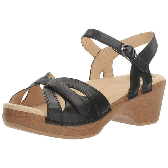 Dansko Season Sandals Black Full Grain