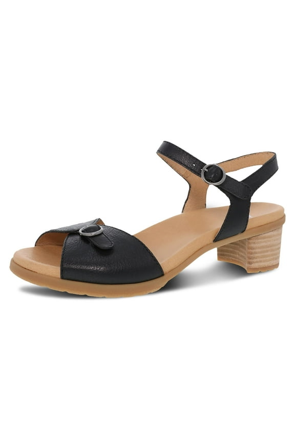 Tessie Multi-Strap Sandal for Women - A Subtle Heel and Memory Foam for All-Day Comfort - Unique Design for Easy Transition from Work to Evening Black 10.5-11 M US