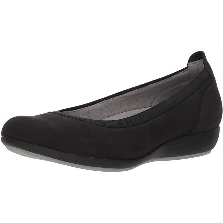 Dansko Women s Kristen Slip on Flat Black Nubuck 41 M EU 10.5 11 M US Walmart