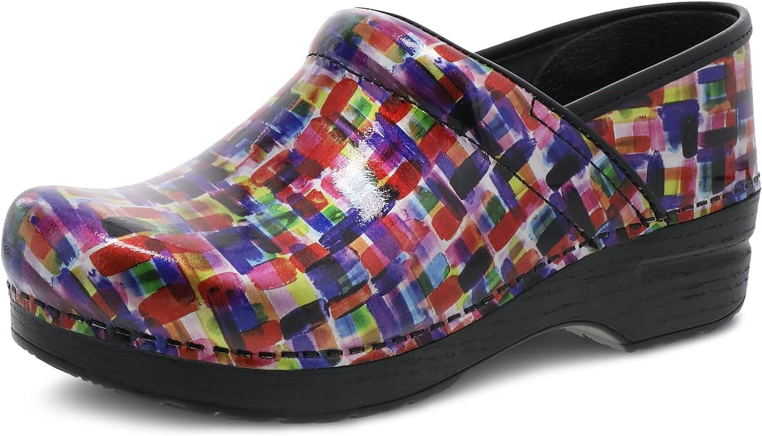 Dansko Women's Professional Color Block Patent Clog (Euro: 36) 5.5-6 M ...