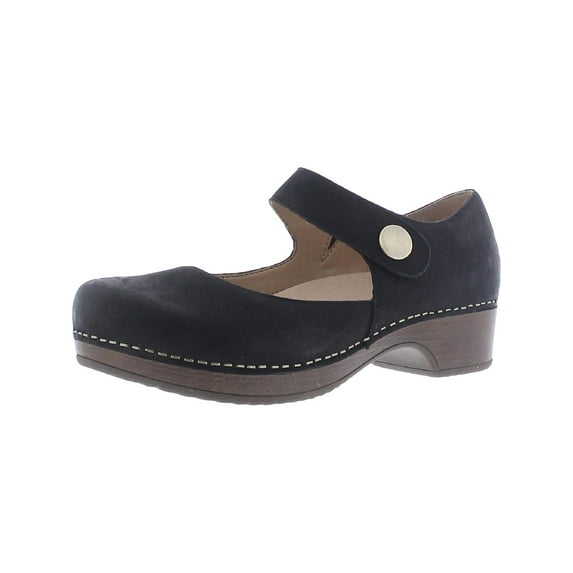Dansko Womens Beatrice Nubuck Slip On Mary Jane Heels