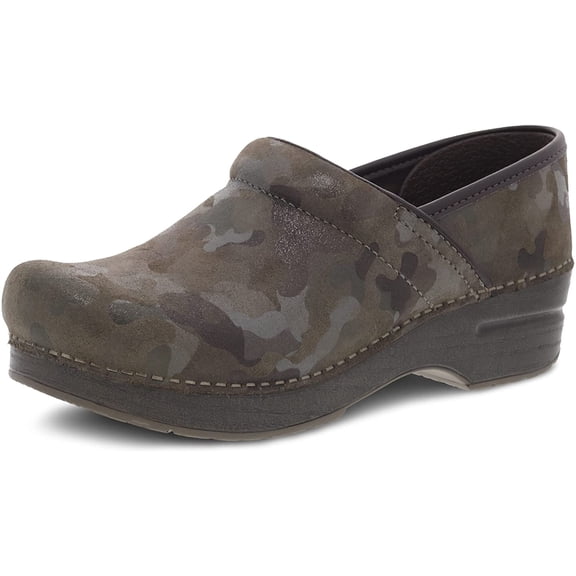 Dansko Womens Professional Clog 7.5-8 Camo Suede
