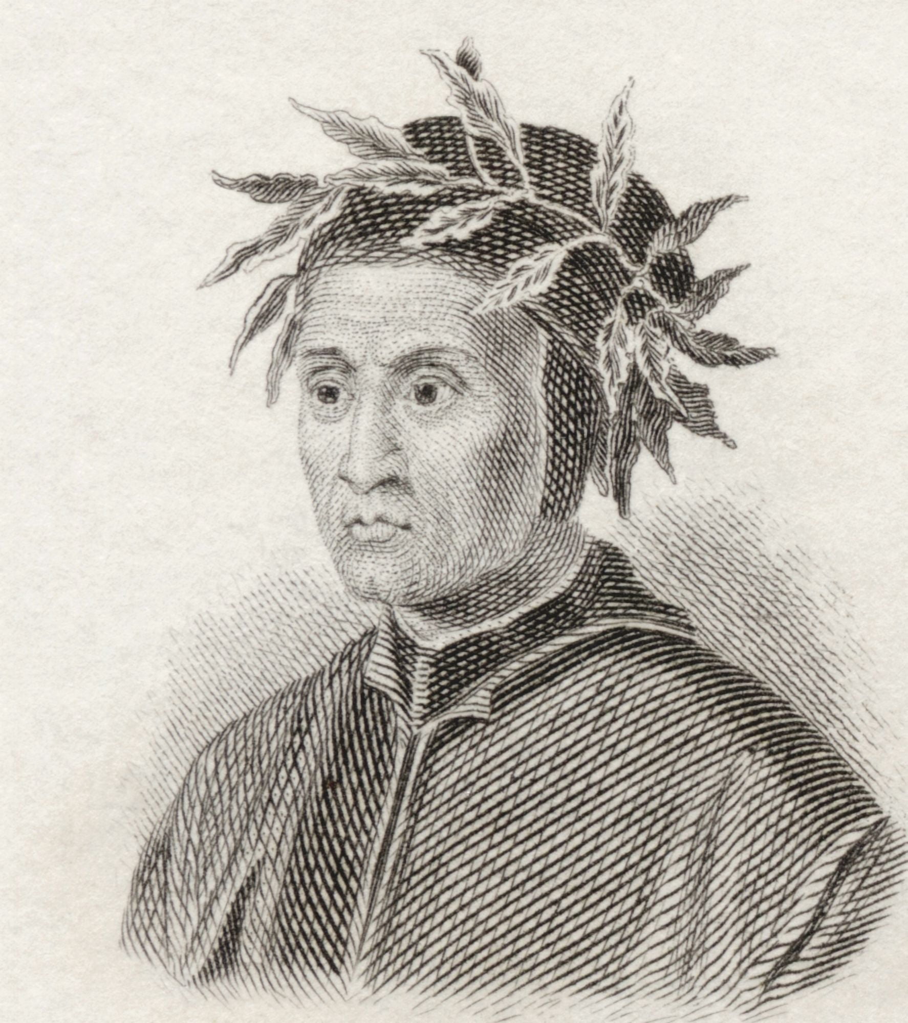 Dante Alighieri C1265 To 1321 Italian Poet Of The Middle Ages From Crabbs Historical Dictionary Published 1825 Canvas Art - Ken Welsh Design Pics (13 x 15)