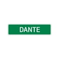 thumbnail image 1 of Dante Boys Children Name Letter Printed Label Indoor Outdoor Wall Plaque Decoration Aluminum Sign 4"x18", 1 of 1