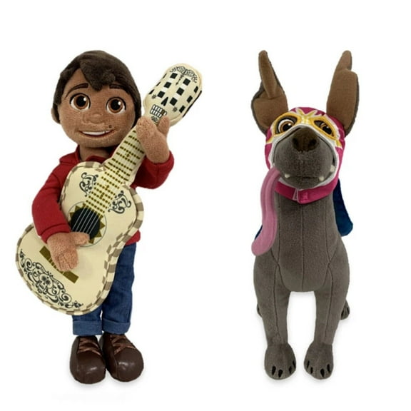 Dante Dog Coco Lucha Libre Mask Cape & Miguel Rivera 12" Plush Stuffed Authentic New