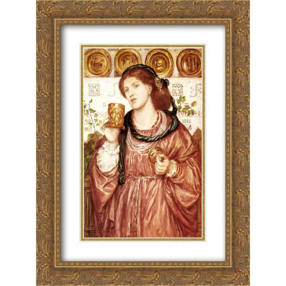 Dante Gabriel Rossetti 2x Matted 20x24 Gold Ornate Framed Art Print 'The Loving Cup'