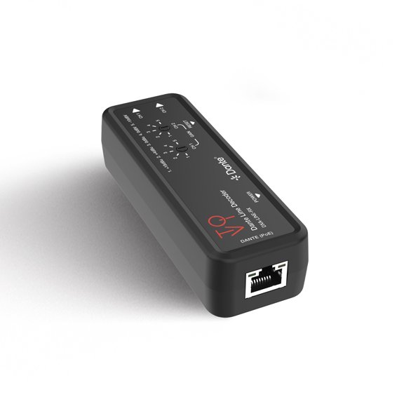 Dante Line Decoder with Analog Audio Output and PoE (DXA-LINE-RX)