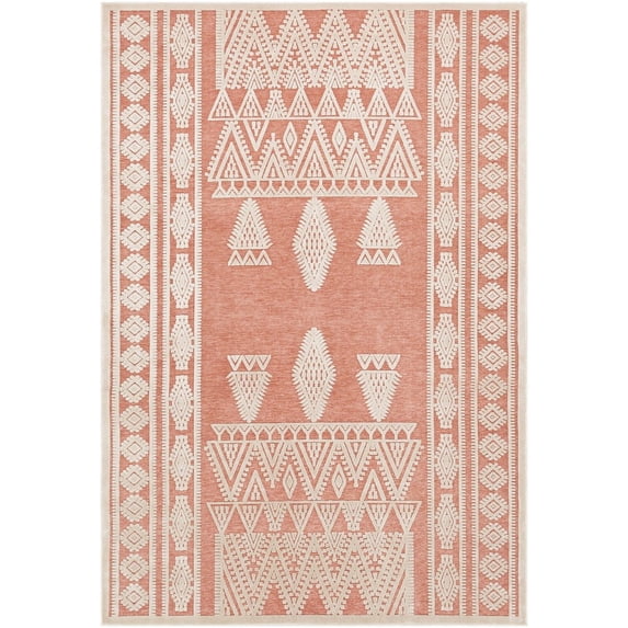 Dantel DTL-2311 6'7" x 9' Area Rug in Rose and Beige
