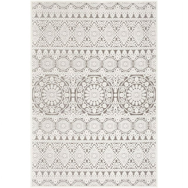 Dantel DTL-2317 7'10" x 10'2" Area Rug in Silver Gray and Taupe