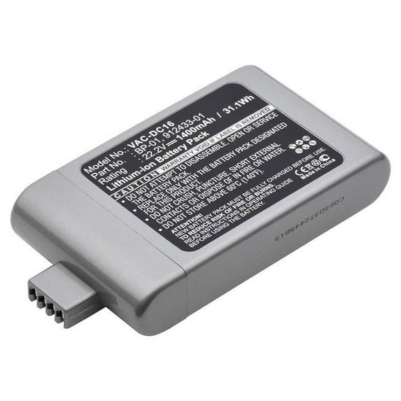 Dantona VAC-DC16 22.2V & 1400 mAh Lithium-Ion Replacement Battery for Dyson - 912433-01