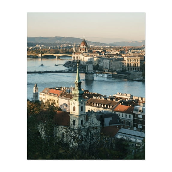 Danube Views, Budapest 01 - Budapest Budapest Hungary Photography Unframed Wall Art Print 30 x 40 inches