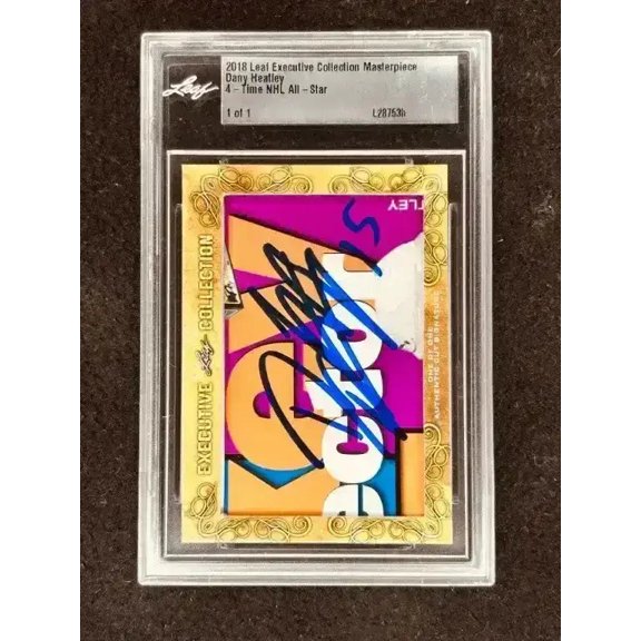 Dany Heatley Signed Ottawa Senators 2018 Leaf Executive Collection Masterpiece Cut Signature Card 1/1, JSA Authenticated