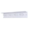 thumbnail image 1 of Danya B. 24" Traditional Wood Wall Mount Coat Rack Shelf with 5 Hooks - White, 1 of 7