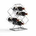thumbnail image 1 of Danya B. 6-Bottle Silver Metal Wine Rack, 1 of 3