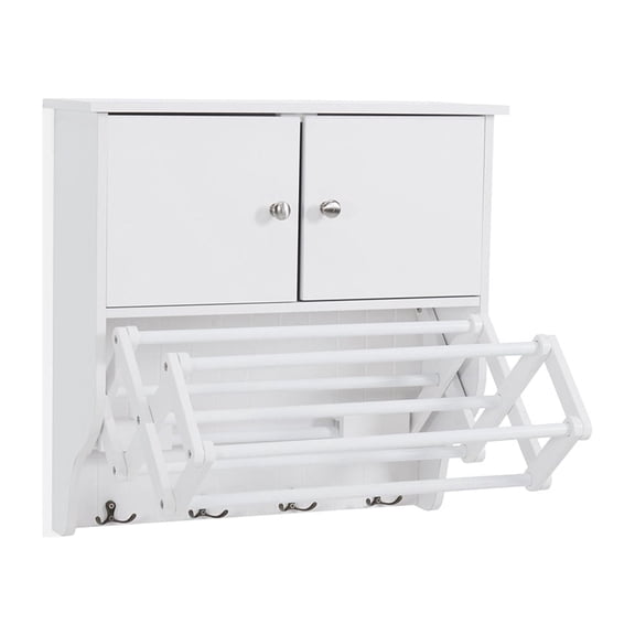 Danya B. Accordion Wall Mount Drying Rack with Cabinet