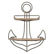 Danya B. Adjustable Foldable Two-Tier Anchor Decorative Wall Shelf