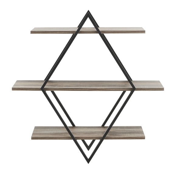 Danya B. Antigua Crossed Double Diamond Shelf Unit