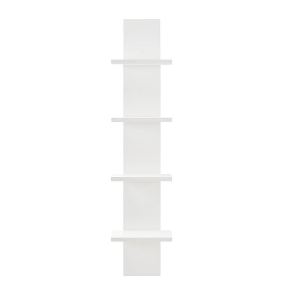 Danya B. Arica Utility Column 4-Tier Spine Wall Shelves (White)